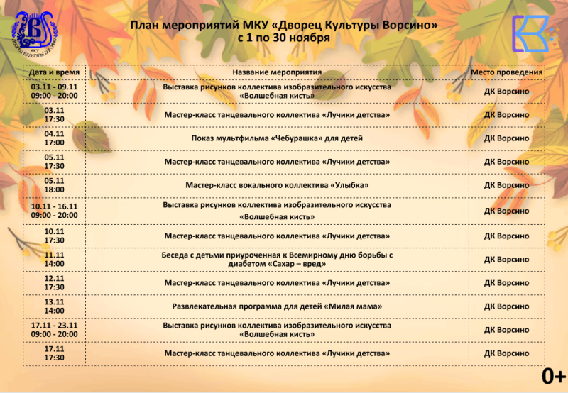 Культура для школьников на ноябрь Культура Калужской области